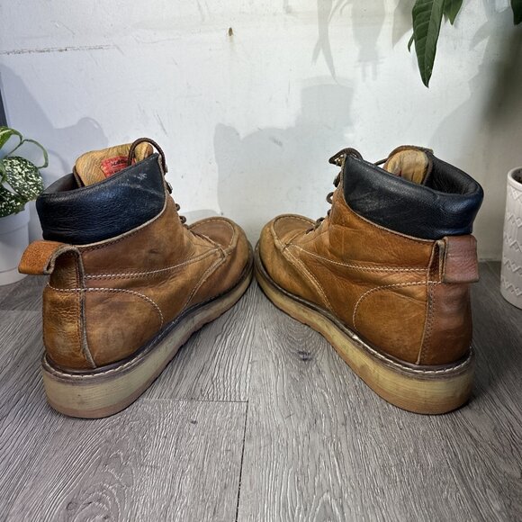 Sureway SW601M Mens Brown Full Grain Tumble Leather Moc Toe Work Boots Size 12 main image 6